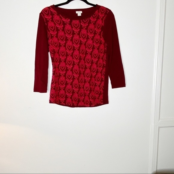 J. CREW burgundy blouse. Size S - Picture 2 of 5